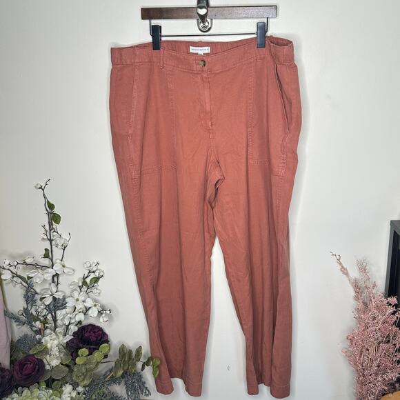 BANANA REPUBLIC 2025 Super-Soft Soma Mid-Rise Wide-Leg Pant Red Clay Sz XXL {R5} - Picture 4 of 8